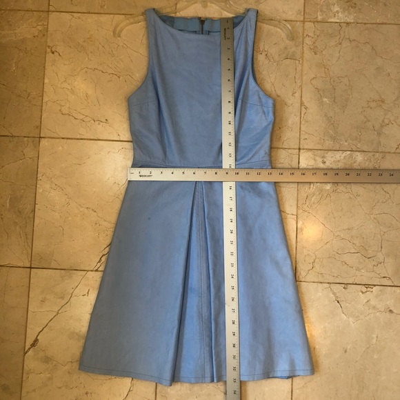 Leather dress, baby blue lux soft back detail Sz S - Picture 8 of 8